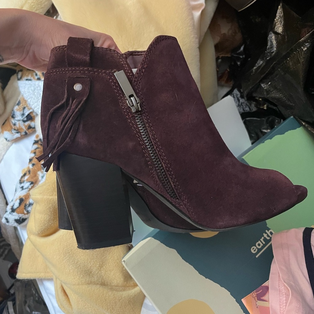 Marc Fisher maroon Suede Ankle Boots